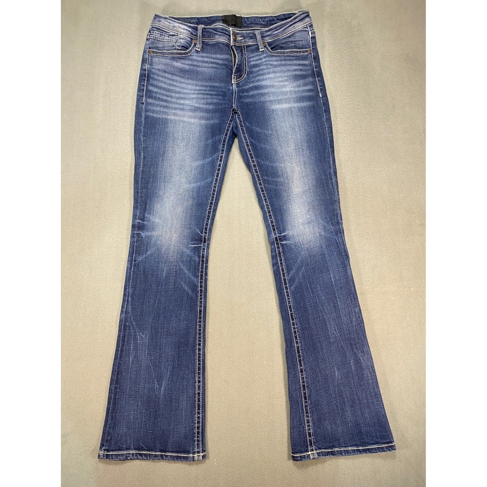 Buckle Black Bootcut Jeans Womens 29x32 Blue Medium Wash Stretch Whiskering